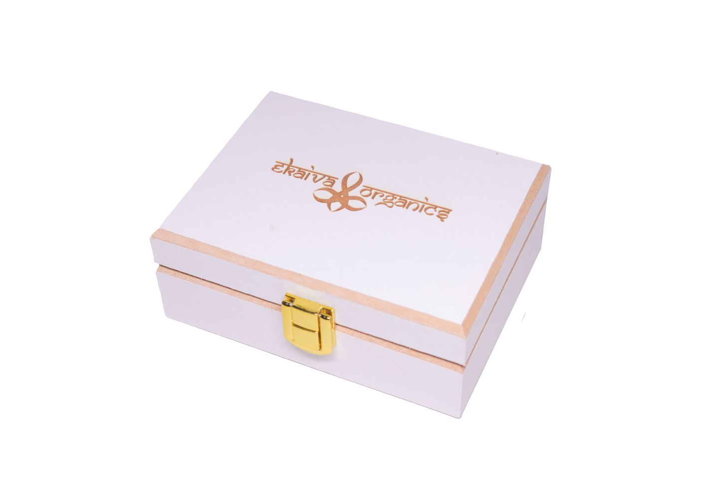 Ekaiva Organics Luxury Gift Box - Deluxe Duo: Activated Charcoal & Coconut Honey Bathing Bars in an Elegant Engineered Wooden Box