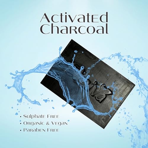 Activated Charcoal Organic Daily Bathing Soap for Tan Removal, Detoxification & Deep Cleansing, 125 gm